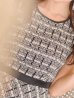 画像6: 【XS-Lサイズあり】 【GINZA COUTURE/銀座クチュール】ツイード/ ノースリーブ/ 膝丈/Aライン/ ワンピース/ ミディアムドレス/ キャバドレス[OF2]