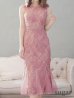 画像8: 【GINZA COUTURE/銀座クチュール】マーメイド /フラワーレース/ 膝丈/ ミディアム/ マキシ丈/ワンピース/ キャバドレス[OF2]
