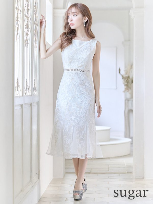 画像7: 【GINZA COUTURE/銀座クチュール】マーメイド /フラワーレース/ 膝丈/ ミディアム/ マキシ丈/ワンピース/ キャバドレス[OF2]