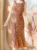 画像8: 【GINZA COUTURE/銀座クチュール】マーメイド /フラワーレース/ 膝丈/ ミディアム/ マキシ丈/ワンピース/ キャバドレス[OF2]