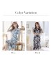 画像19: 【GINZA COUTURE/銀座クチュール】フラワープリント/ ショートスリーブ/ タックデザイン/ ミディアム丈/ ワンピース/ キャバドレス[OF2]