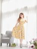 画像12: XS-Lサイズあり 【GINZA COUTURE/銀座クチュール】フラワープリント/ フリル/ Aライン/ ミディアム丈/ ワンピース/ ミニドレス/ キャバドレス[OF2]