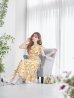 画像16: XS-Lサイズあり 【GINZA COUTURE/銀座クチュール】フラワープリント/ フリル/ Aライン/ ミディアム丈/ ワンピース/ ミニドレス/ キャバドレス[OF2]