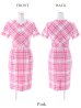 画像10: XS-Lサイズあり 【GINZA COUTURE/銀座クチュール】ツイード/ 半袖/ 袖あり/ フロントジップ/ タイト/ ワンピース/ ミニドレス/ キャバドレス[OF2]