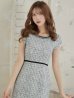 画像10: XS-Lサイズあり 【GINZA COUTURE/銀座クチュール】ツイード/ ノースリーブ/ タイト/ ワンピース/ ミニドレス/ キャバドレス[OF2]