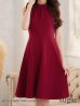 画像28: XS-Lサイズあり 【GINZA COUTURE/銀座クチュール】ノースリーブ/ ハイネック/ ワンカラー/ 膝丈/ ミディアム/ フレア/ ワンピース/ キャバドレス[OF2]