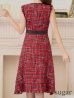 画像9: 【GINZA COUTURE/銀座クチュール】 ツイード/ ノースリーブ/ Aライン/ ワンピース/ ひざ丈/ ミディアムドレス/ キャバドレス[OF2]