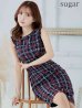 【GINZA COUTURE/銀座クチュール】 ツイード/ ノースリーブ/ タイト/ ワンピース/ ひざ丈/ ミディアムドレス/ キャバドレス【GINZA COUTURE/銀座クチュール】 ツイード/ ノースリーブ/ タイト/ ワンピース/ ひざ丈/ ミディアムドレス/ キャバドレス　ネイビー