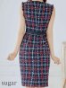 画像18: 【GINZA COUTURE/銀座クチュール】 ツイード/ ノースリーブ/ タイト/ ワンピース/ ひざ丈/ ミディアムドレス/ キャバドレス[OF2]