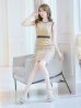 画像4: 【GINZA COUTURE/銀座クチュール】 ツイード/ ノースリーブ/ タイト/ ワンピース/ ひざ丈/ ミディアムドレス/ キャバドレス[OF2]