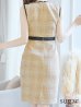 画像9: 【GINZA COUTURE/銀座クチュール】 ツイード/ ノースリーブ/ タイト/ ワンピース/ ひざ丈/ ミディアムドレス/ キャバドレス[OF2]