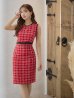 画像22: 【GINZA COUTURE/銀座クチュール】 ツイード/ ノースリーブ/ タイト/ ワンピース/ ひざ丈/ ミディアムドレス/ キャバドレス[OF2]