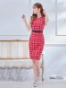 画像2: 【GINZA COUTURE/銀座クチュール】 ツイード/ ノースリーブ/ タイト/ ワンピース/ ひざ丈/ ミディアムドレス/ キャバドレス[OF2] (2)