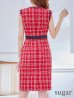 画像9: 【GINZA COUTURE/銀座クチュール】 ツイード/ ノースリーブ/ タイト/ ワンピース/ ひざ丈/ ミディアムドレス/ キャバドレス[OF2]