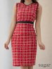 画像27: 【GINZA COUTURE/銀座クチュール】 ツイード/ ノースリーブ/ タイト/ ワンピース/ ひざ丈/ ミディアムドレス/ キャバドレス[OF2]