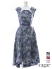 画像21: XS-Lサイズあり 【GINZA COUTURE/銀座クチュール】フラワー刺繍/ ボートネック/ ノースリーブ/ Aライン/ テールカット/ ミモレ丈/ ワンピース/ ミディアムドレス/ キャバドレス[OF2]