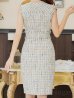 ベージュ モデル：杉山佳那恵　身長：158cm　着用サイズ：7号(Sサイズ)