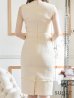 ベージュ モデル：ゆめ　身長：160cm　着用サイズ：7号(Sサイズ)