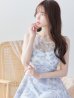 画像4: XS-Lサイズあり【ERUKEI エルケイ】花柄 /総レース / Aライン/ ミディアム丈/ 膝丈/ フレア/ワンピース / キャバドレス[OF2]