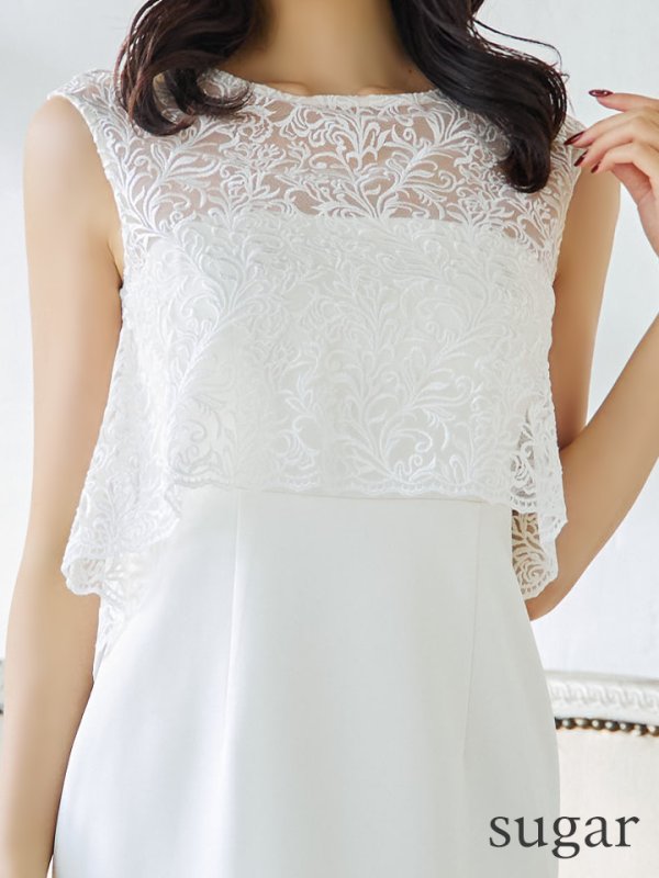 ホワイト モデル:阿部なつき 身長:160cm:7号(Sサイズ)