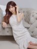 画像2: XS-Lサイズあり【ERUKEI エルケイ】マーメイド/ ノースリーブ/ フラワーレース/ ワンピース/ 裾フリル/ ミディアムドレス/ キャバドレス[OF2] (2)