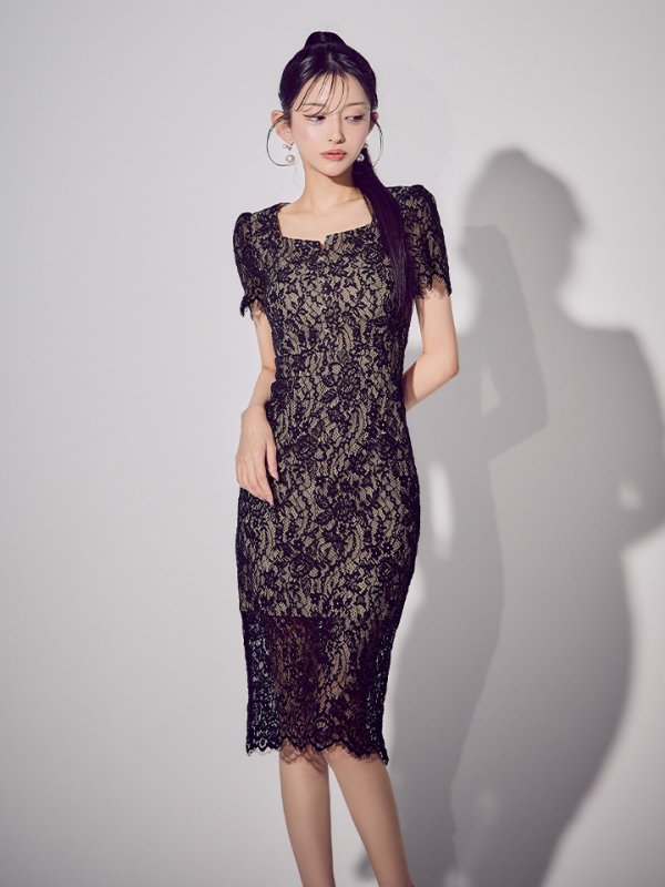 ブラック　モデル：まおちゃる　身長：158cm　着用サイズ：7号(Sサイズ)