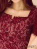 ワインレッド　モデル：真優川咲　身長：158cm　着用サイズ：7号(Sサイズ)