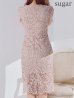 ベージュ　モデル：真優川咲　身長：158cm　着用サイズ：7号(Sサイズ)