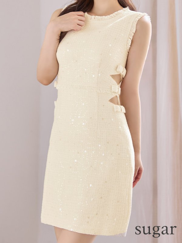 ホワイト　モデル：にじほ　身長：160cm　着用サイズ：Sサイズ