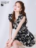 ブラックｘベージュ モデル：ゆめ 身長：160cm　着用サイズ：Sサイズ(7号)
