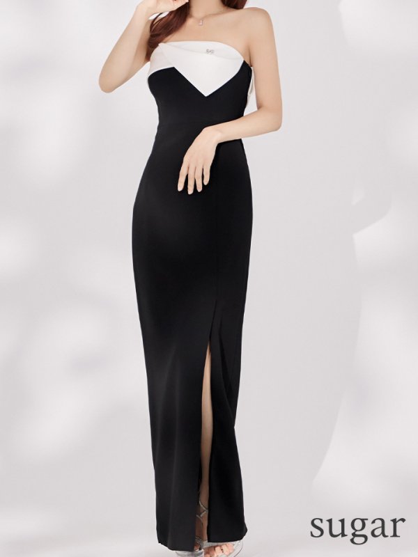 ブラック×ホワイト　モデル：まりん　身長：164cm　着用サイズ：Sサイズ