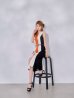 オレンジxホワイト　モデル：まりん　身長：164cm　着用サイズ：Sサイズ