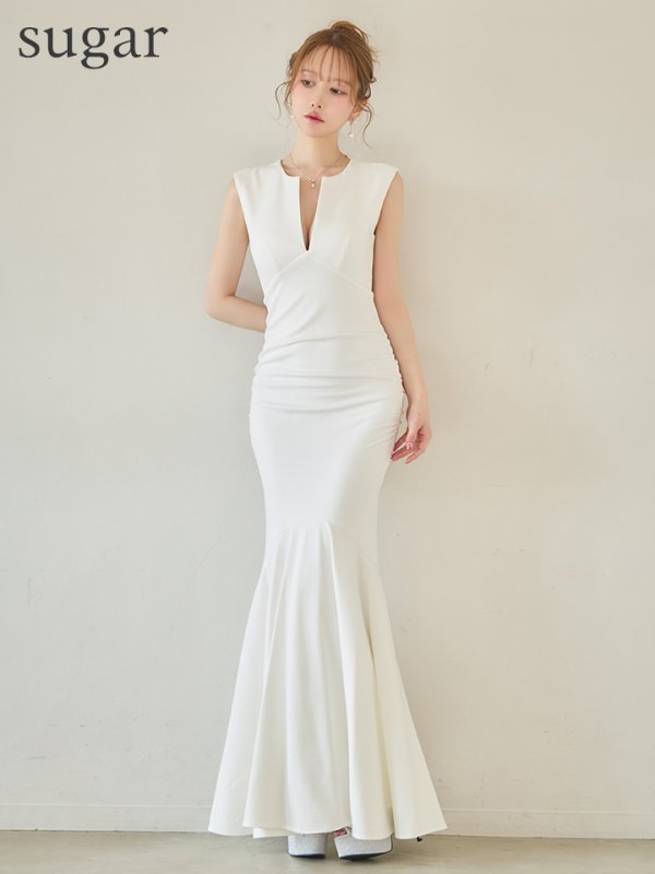 ホワイト　モデル：ゆめ　身長：160cm　着用サイズ：Sサイズ