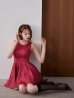 ワインレッド モデル：れみれみ　身長：163cm　着用サイズ：Sサイズ