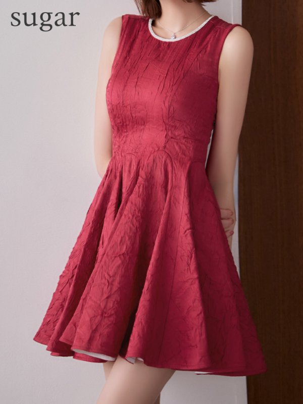 ワインレッド モデル：れみれみ　身長：163cm　着用サイズ：Sサイズ