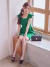 グリーン　モデル：せいは　身長：160cm　着用サイズ：7号(Sサイズ)