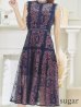 画像8: XS-Lサイズあり【ERUKEI エルケイ】フラワーレース/ Aライン/ ミモレ丈/ ノースリーブ/ ワンピース/ ミディアムドレス/ キャバドレス[OF2]