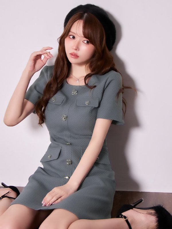 グレー モデル：ゆめ　身長：160cm　着用サイズ：7号(Sサイズ)