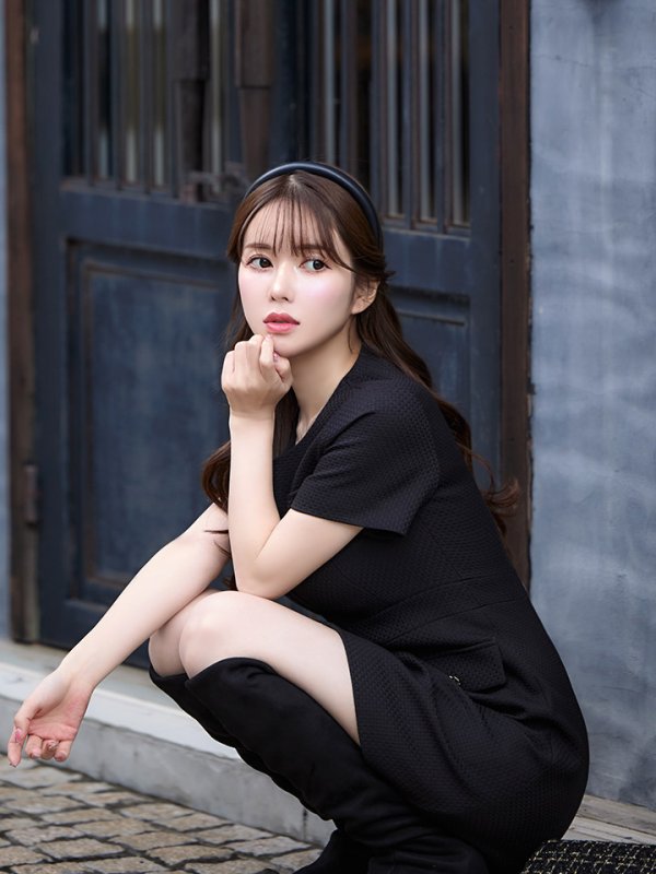 画像5: XS-Lサイズあり【ERUKEI エルケイ】ボタン/ Aライン/ 半袖/ 台形スカート/ フレア/ ワンピース/ ミニドレス/ キャバドレス[OF2]