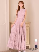 XS-Lサイズあり【ERUKEI エルケイ】総レース/ ノースリーブ/ Aライン/ ロングドレス/ キャバドレスlong[OF2]