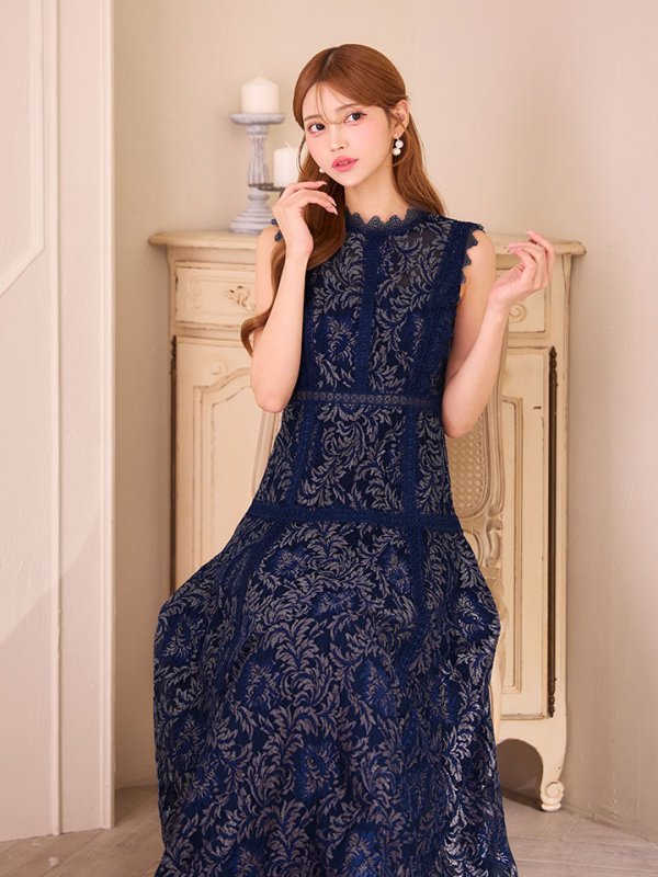 ネイビー　モデル：るりぴ　身長：165cm　着用サイズ：7号(Sサイズ)