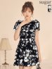 ブラック　モデル：羽澄まり　身長：158cm　着用サイズ：7号(Sサイズ)