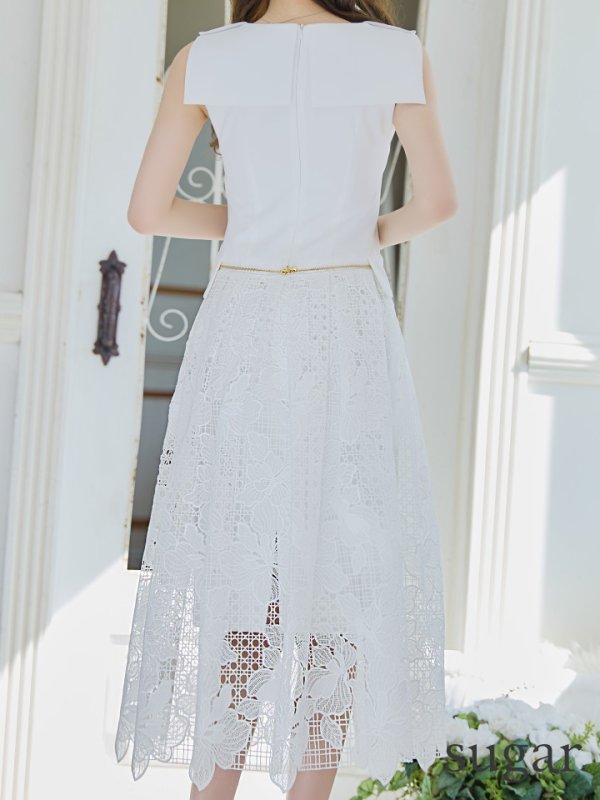 ホワイト モデル:ゆめ 身長:160cm 着用サイズ:5号(XSサイズ)