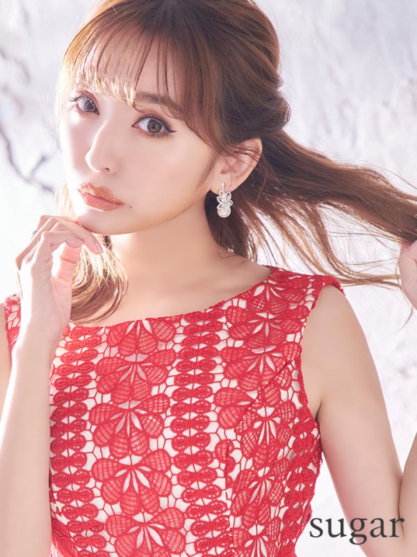 画像8: 【ERUKEI エルケイ】マーメイド/ ミディアム/ ワンピース/ ミモレ丈/ ケミカルレース/ ノースリーブ/ タイト/ キャバドレス[OF2]