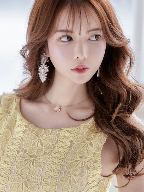 画像6: 【ERUKEI エルケイ】マーメイド/ ミディアム/ ワンピース/ ミモレ丈/ ケミカルレース/ ノースリーブ/ タイト/ キャバドレス[OF2]