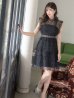 画像12: XS-Lサイズあり【SETTAN/セッタン】ケミカルレース/ ボートネック/ ノースリーブ/ワンピース/ミニドレス/ キャバドレス[OF2]