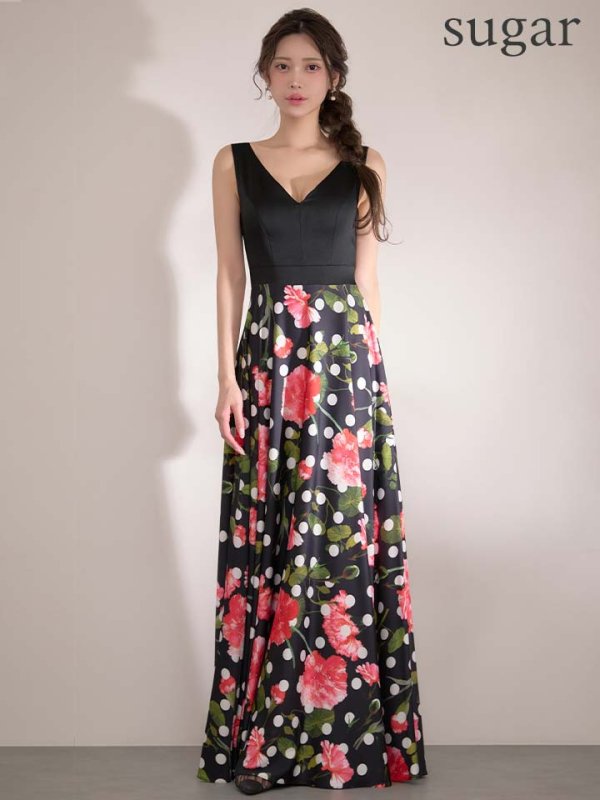 ブラックxピンク　モデル：るりぴ　身長：165cm　着用サイズ：7号(Sサイズ)