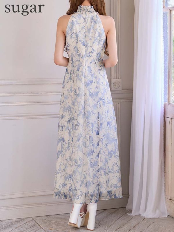 ホワイト×ブルー　モデル：るりぴ　身長：165cm　着用サイズ：７号（Sサイズ）