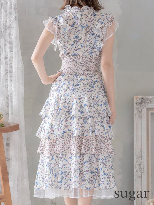 画像9: 【ERUKEI エルケイ】花柄/フリル/ マキシ丈/ワンピース/ミニドレス/ キャバドレス[OF2]