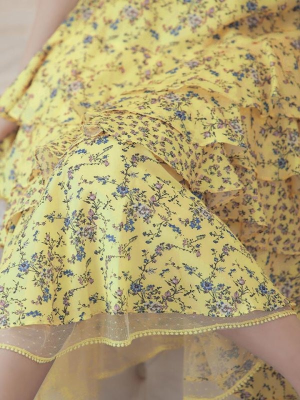 画像5: 【ERUKEI エルケイ】花柄/フリル/ マキシ丈/ワンピース/ミニドレス/ キャバドレス[OF2]